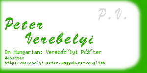 peter verebelyi business card